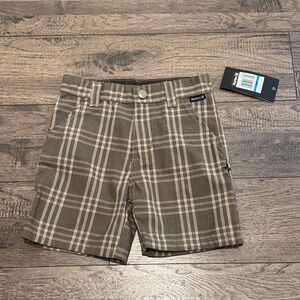 Hurley Tan Plaid Baby boy Shorts
